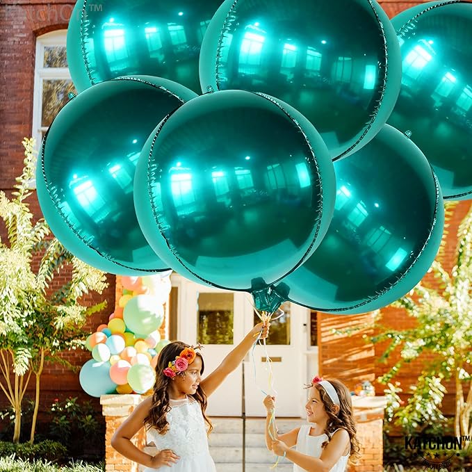 KatchOn, Metallic Emerald Green Balloons - Image 4
