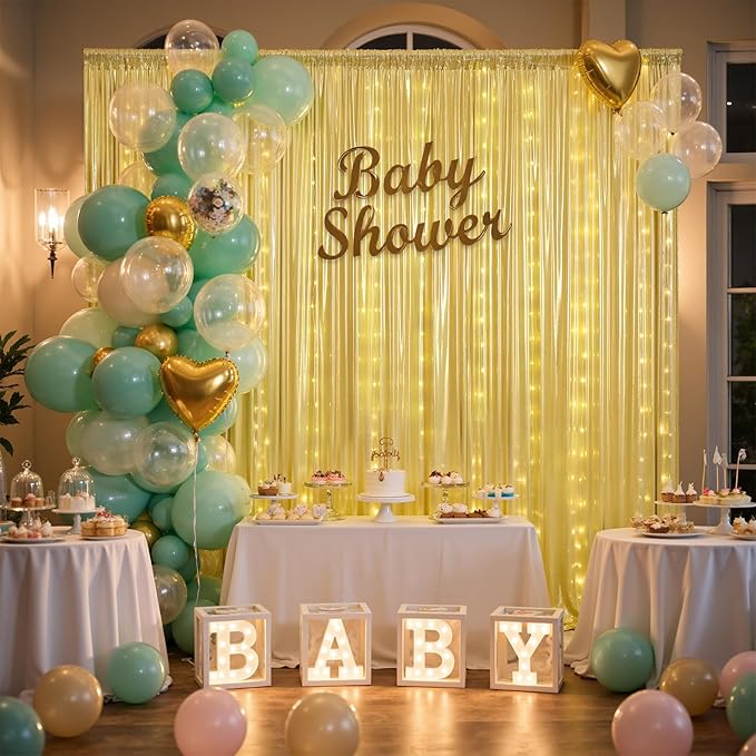10x10 Gold Sequin Backdrop Curtain - Image 3