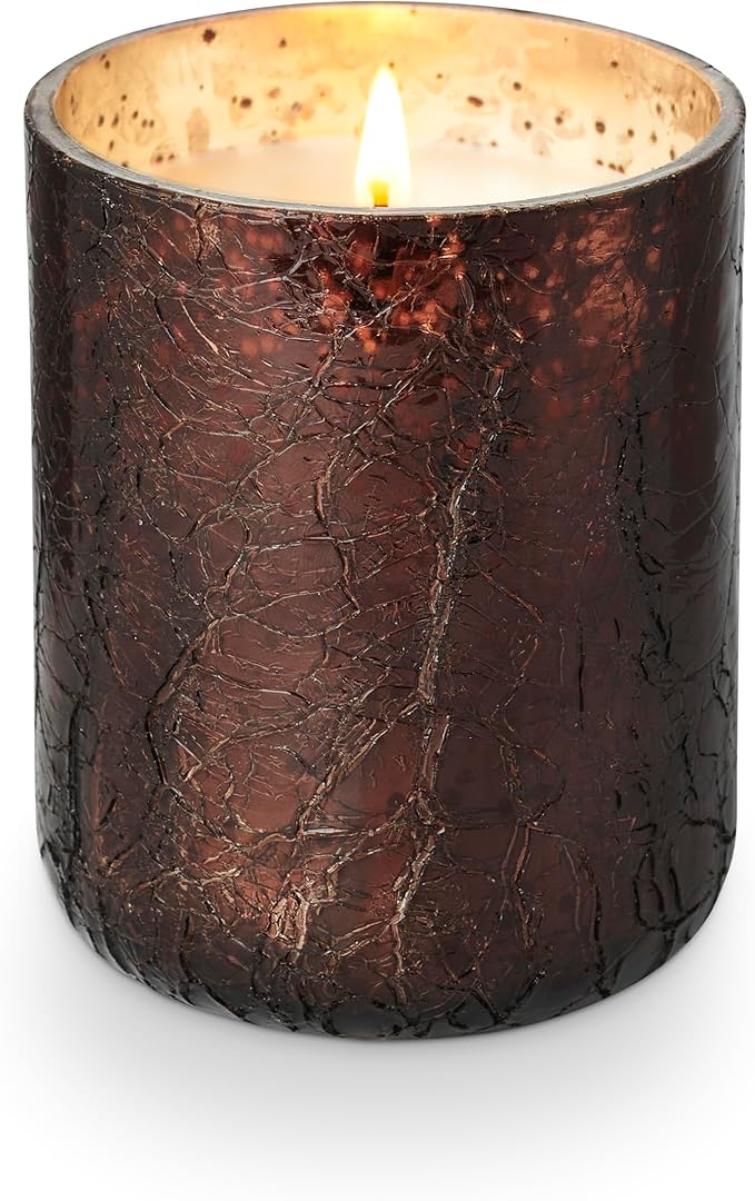 ILLUME Noble Holiday Midnight Pumpkin Small Crackle Glass Candle - Image 5