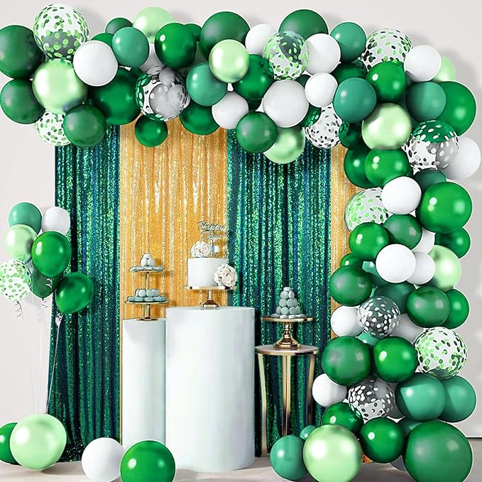 ShinyBeauty Sequin Backdrop Set of 4, 2FTx8FT Photo Backdrop Sequin Curtains - Image 4