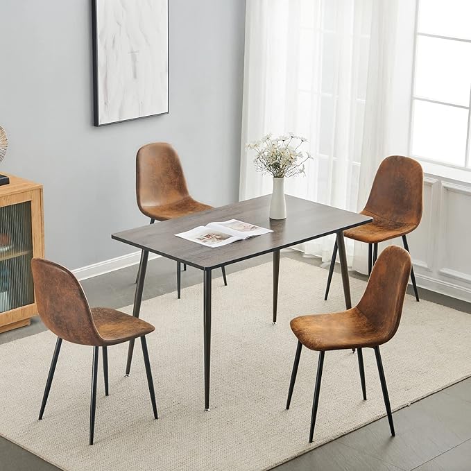 Homy Casa Dining Chairs Set of 8, Modern Mid-Century Style Dining Room Side - Image 4
