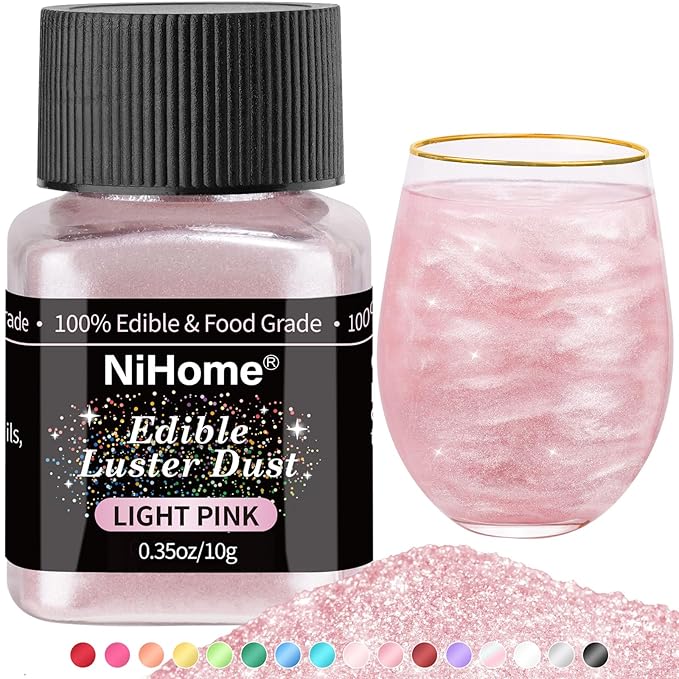 NiHome Edible Food-Grade Glitter Powder Glimmer Luster Dust Metallic Fancy Food by NiHome