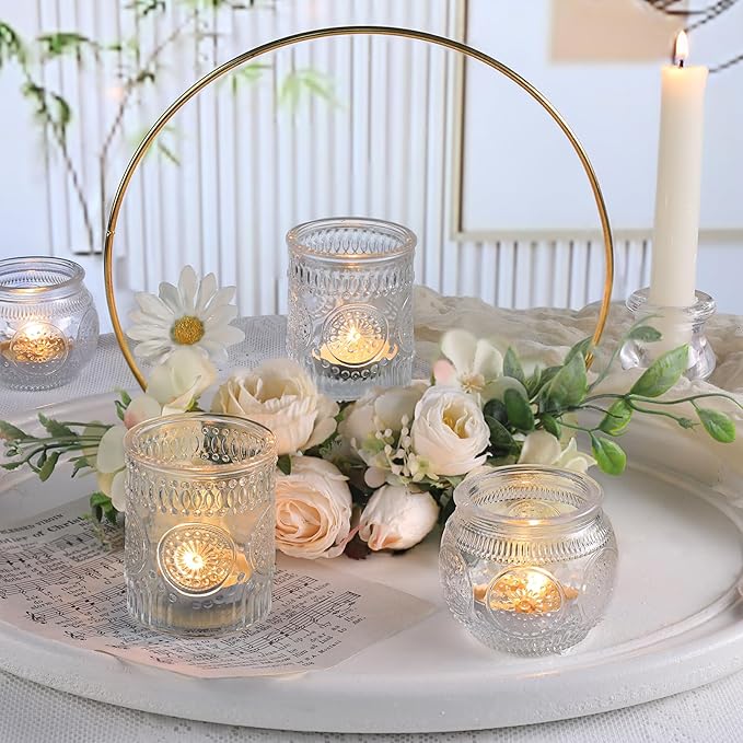 DARJEN 12Pcs Clear Votive Candle Holders - Image 5