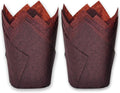 500 pcs Large size Brown Tulip Baking Cups 2-1/4" x 4" Greaseproof paper baking by MyBakning