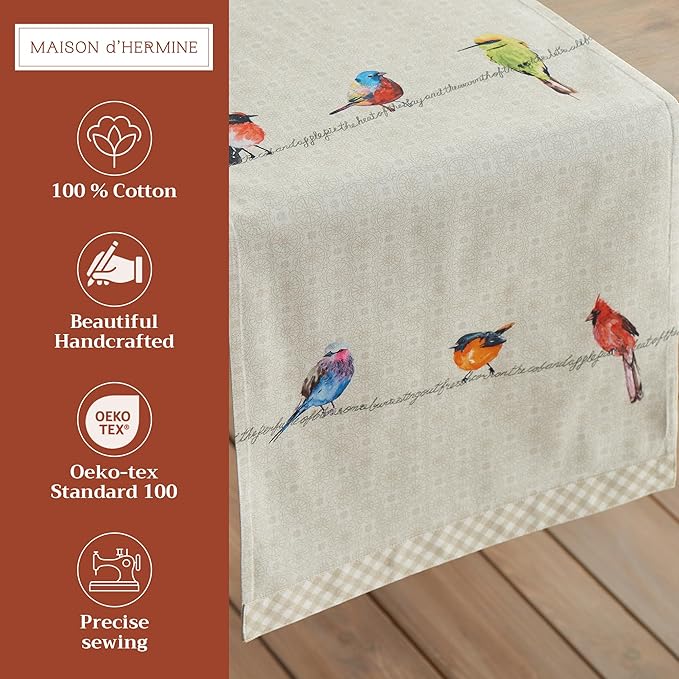 Maison d' Hermine Table runner 100% Cotton Double Layer Table Runners 72 inches - Image 2