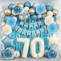 Dusty Blue 70th Birthday Party Decorations by KAINSY