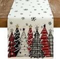 GEEORY Christmas Table Runner 13x72 Inch, Xmas Tees Snowflakes Holiday by GEEORY