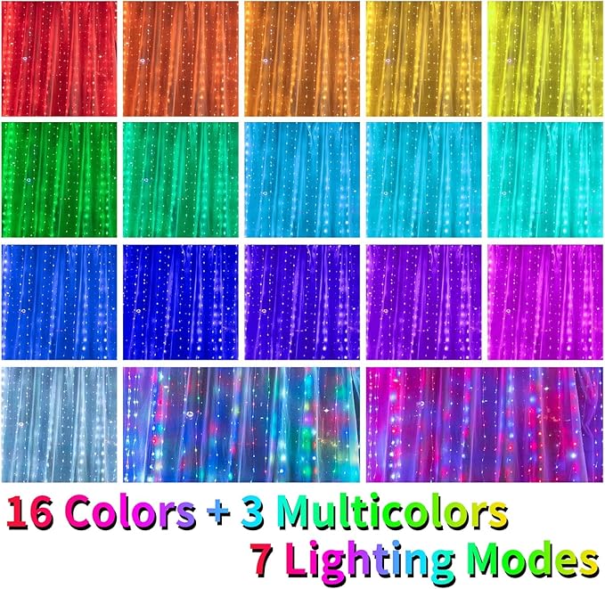 16 Colors Changing Curtain Lights - Image 2