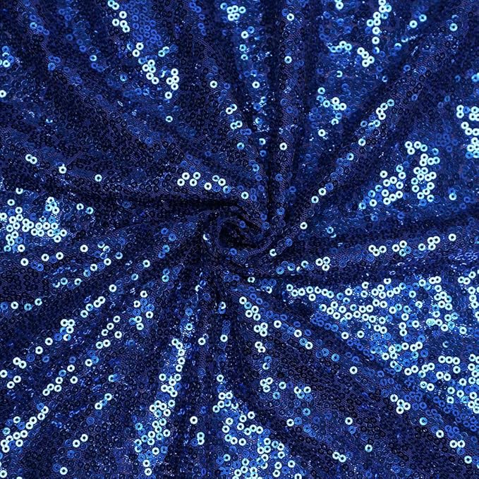 Eternal Beauty Navy Blue Sequin Backdrop Curtains, Shimmer Back Drop - Image 8
