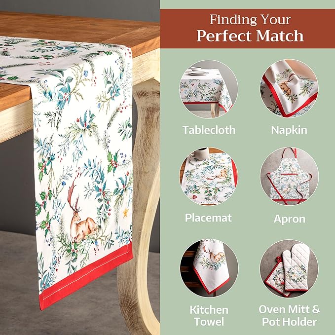 Maison d' Hermine Table Runner 100% Cotton Double Layer Table Runners 72 inches - Image 5