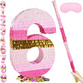 PCFING 20 Inch Number 6 Piñata Pink Gold by PCFING