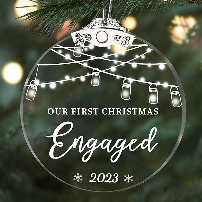 Our First Christmas 'Engaged' Ornament by Olicard