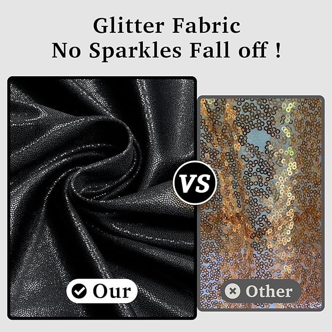20ftx10ft Black Sequin Backdrop Curtain Panels - Image 2