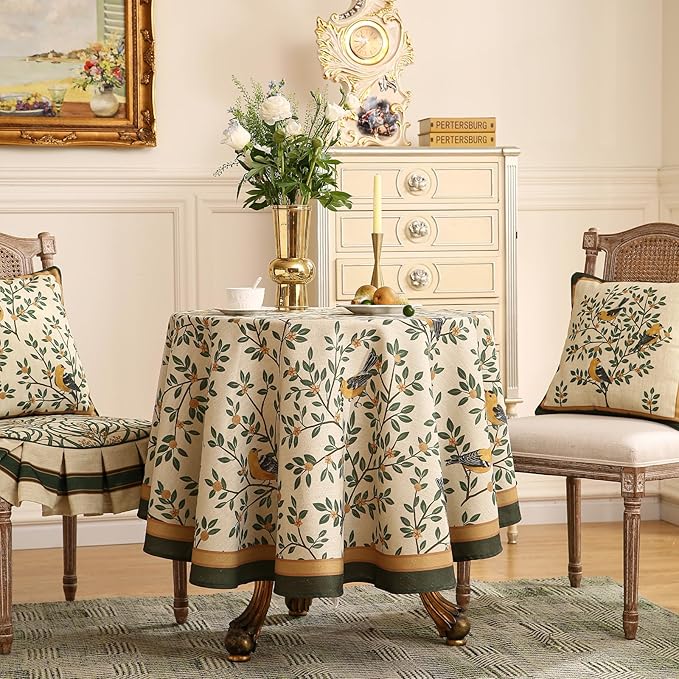 patdrea Designer Linen Vintage Small Table Cloth - Image 2