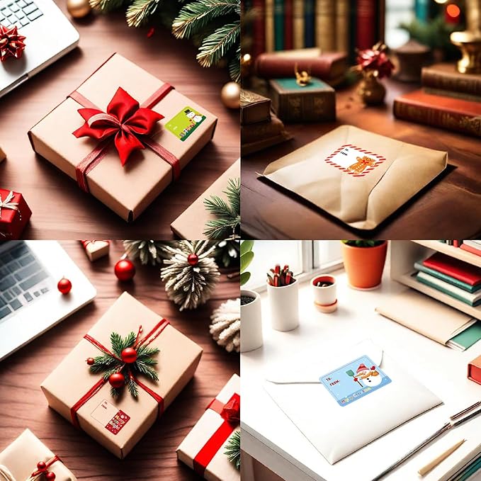 500 Pieces Christmas Gift Tags Sticker Name Tags - Image 6