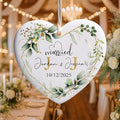 Love Signal Personalized Married Ceramic Ornament, Mr Mrs 2025 Ornaments Custom by LoveSignal