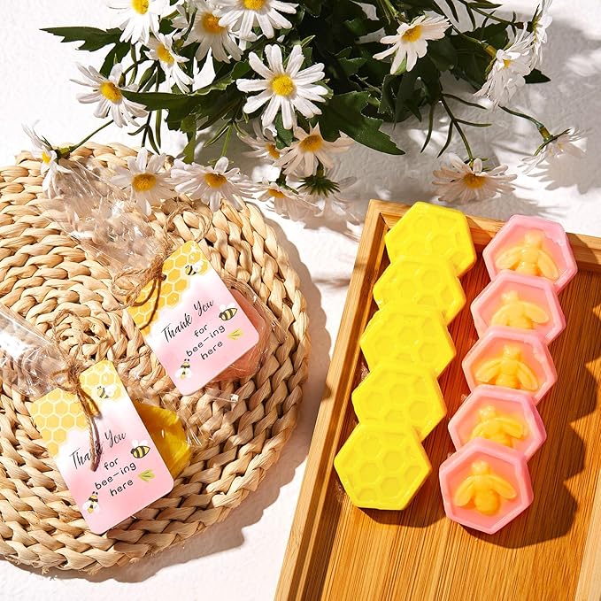 48 Set Baby Shower Favors Bee Party Favors Including Honeycomb Soap - Image 4