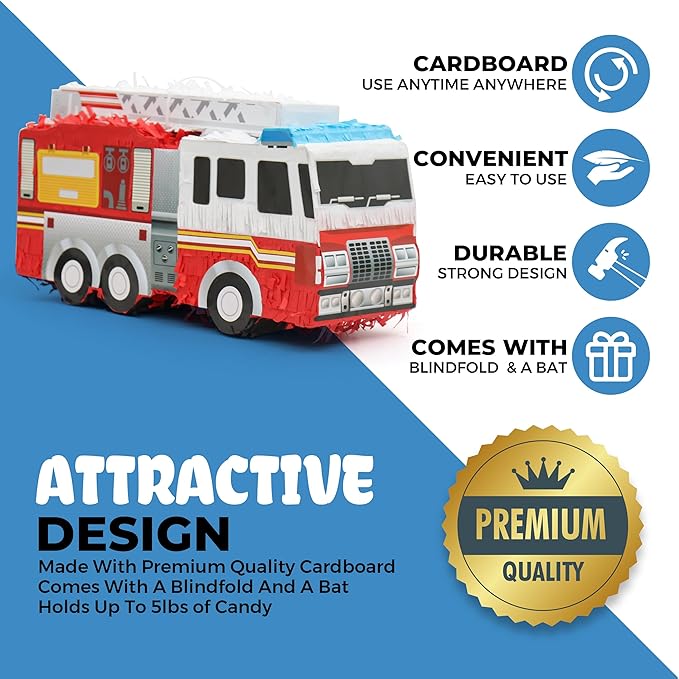 Small Fire Truck Pinatas Bundle - Image 4