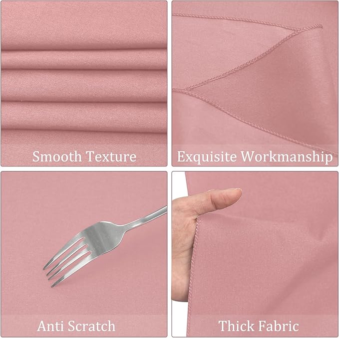 8 Pack Premium Round Tablecloth 90 Inch Round Table Covers Bulk Washable - Image 3
