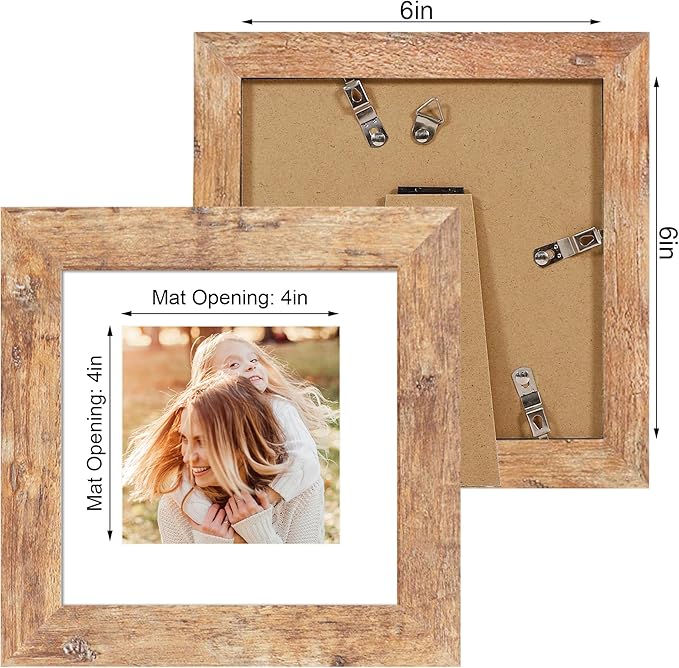 6x6 Picture Frame Set of 4 - Image 4