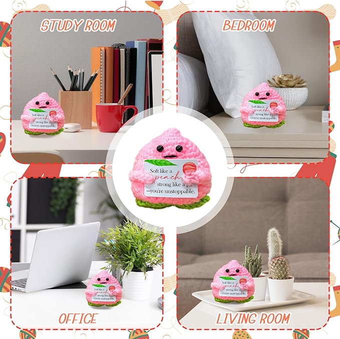 Emotional Support Crochet Peach, Lovely Gift - Image 5