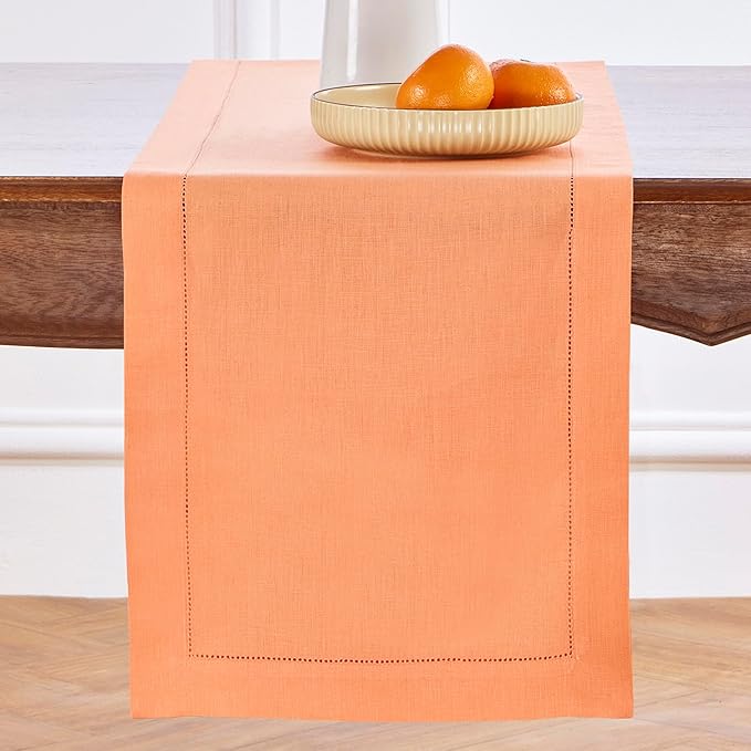 Solino Home Linen Coral Table Runner 120 Inches Long by SolinoHome
