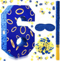 Number 6 Blue and Golden Rings Piñata by Simgoing