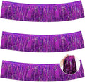 BEISHIDA 3 Packs Metallic Foil Fringe Garland Laser Purple Wall Hanging Tinsel by Beishida