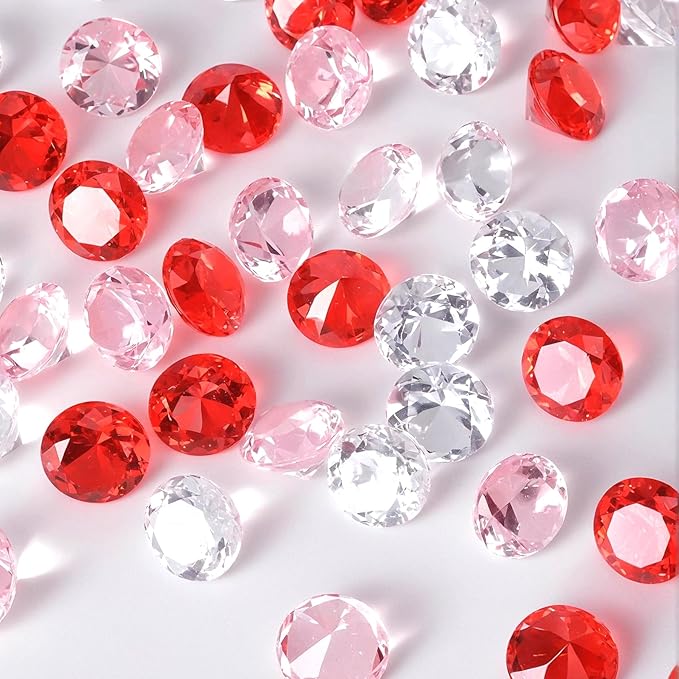 Acrylic Diamond Fake Gems Vase Filler, Babenest 240pcs 3/4 Inch Faux Diamonds by Babenest