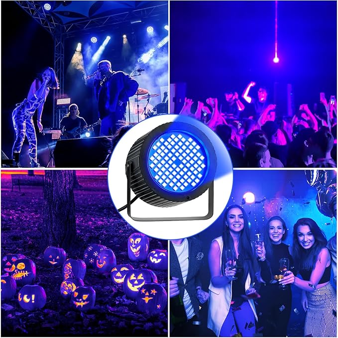 Funtery 2 Pcs Bright White Strobe Light 88 LEDs Flash Party Lighting Speed and - Image 4