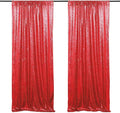 Red Sequin Backdrop Curtain 2FTX8FT 2 Panels Sparkly Backdrop Drapes Polyester by HMQIANG