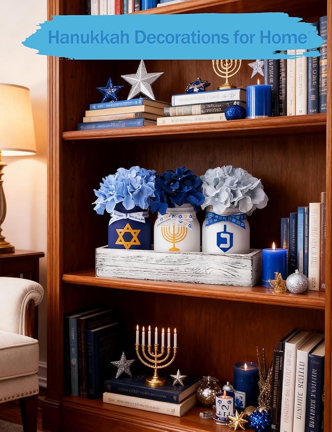 Hanukkah Decorations for Home, Chanukah Table Decor - Image 3