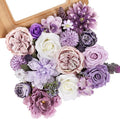 AmyHomie Artificial Purple Flowers Combo Silk Mix Peony Rose Hydrangea Fake by AmyHomie