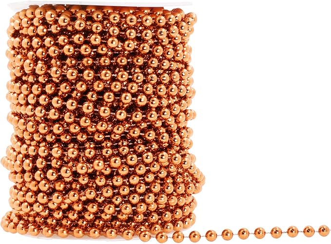 Mandala Crafts 6mm Faux Copper Pearl Beads Roll - Image 7