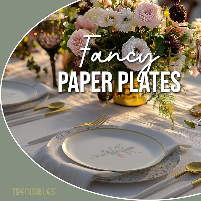 Trendables Heavy Duty Paper Plates Set - Image 8