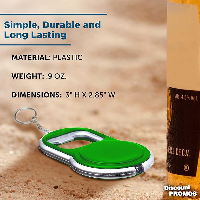Bottle Opener & LED Keychains Set of 10, Bulk Pack - Image 4