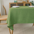 NLMUVW Olive Green Linen Tablecloth Rectangle Water Resistant Textured Natural by NLMUVW