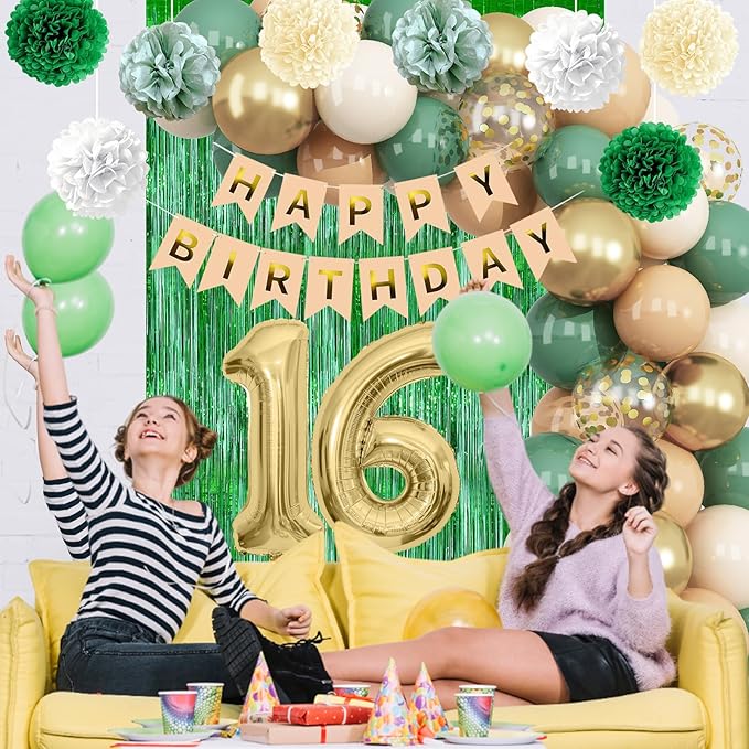 Sage Green 16th Birthday Decorations - Image 6