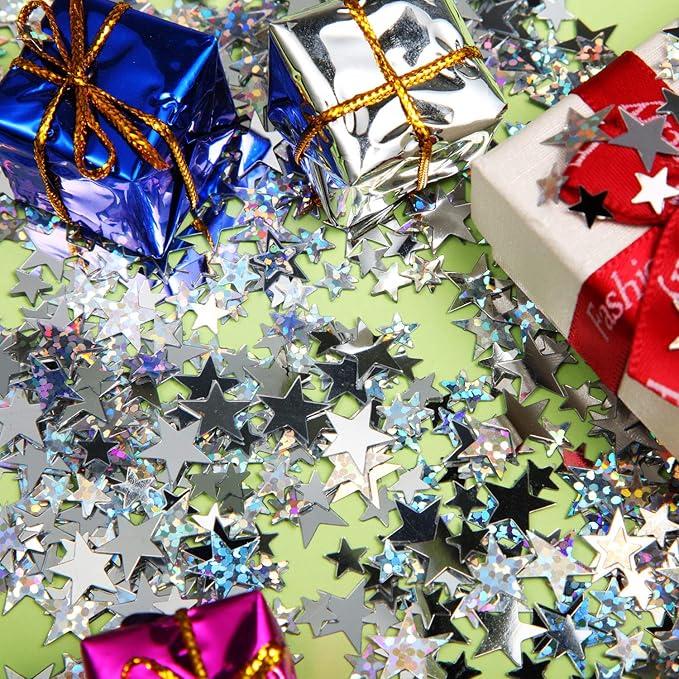 Hestya 60g Star Confetti Glitter Table Confetti Metallic Foil Stars - Image 4