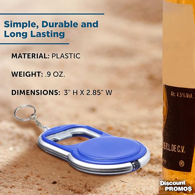 Bottle Opener & LED Keychains Set of 10, Bulk Pack - Image 4