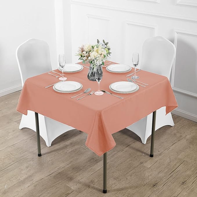 Fokitut 2 Pack Waterproof Square Tablecloth, 52x52 Inch, Stain Resistant and - Image 5