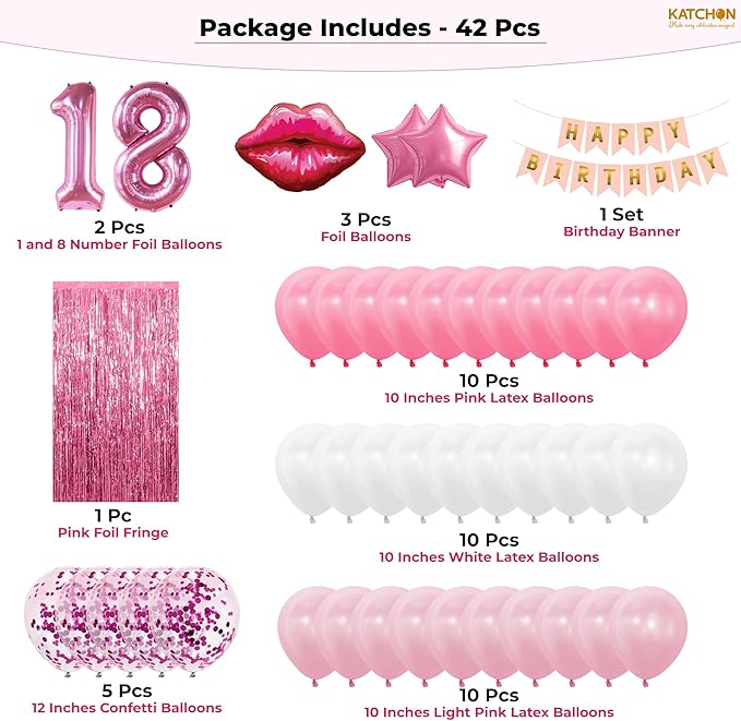KatchOn, Girls & Her | Pink Party Decorations - Image 2