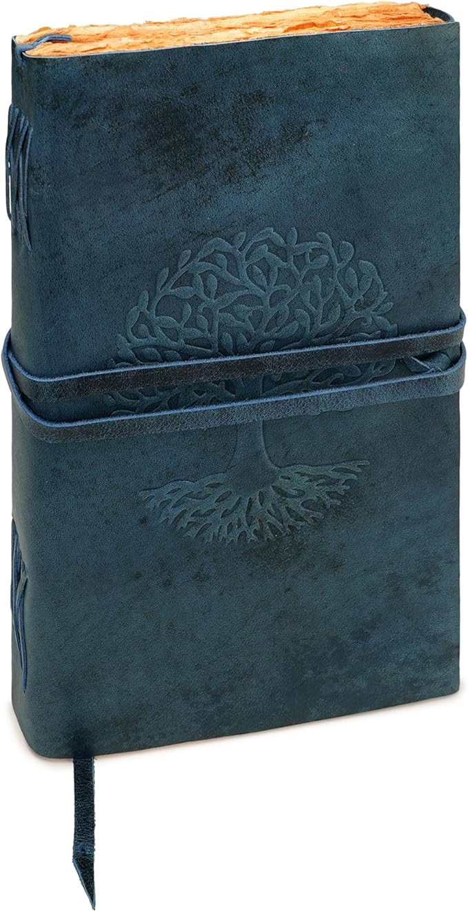LUXEORIA Tree Of Life Leather Journal by Luxeoria