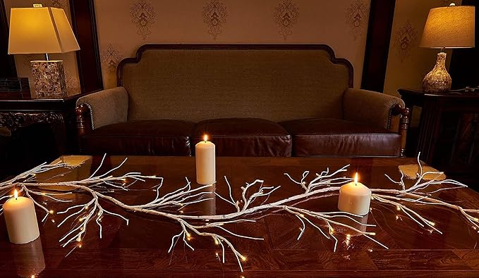 Birchlitland Birch Garland Lights 6FT 48 LED Battery Operated - Image 4