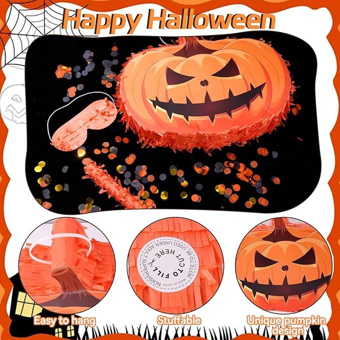 Halloween Pumpkin Pinata, Pumpkin Pinata - Image 3
