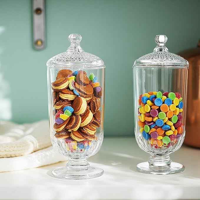 2 Pack 24oz Clear Glass Candy Jars - Image 4