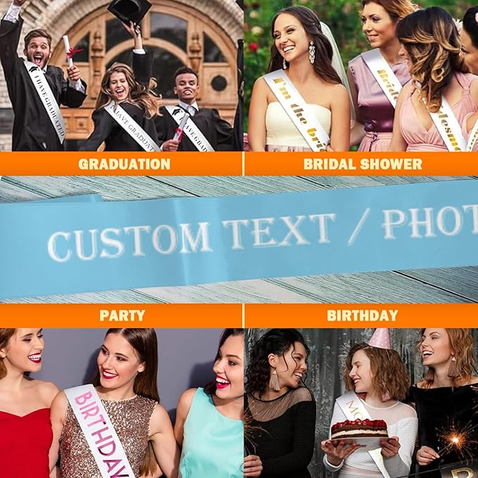 Custom Sash, Personalized Birthday Sash - Image 6