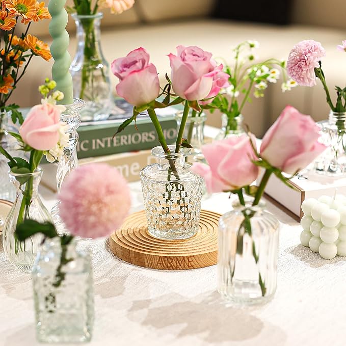 Arme 16Pcs Glass Bud Vase Set，Small Flower Vase - Image 5