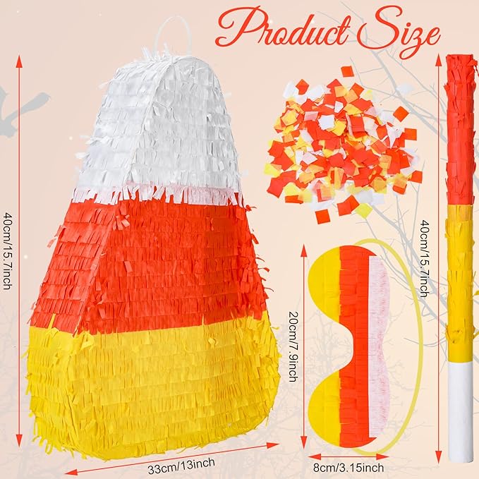 Lenwen Halloween Candy Corn Piñata Halloween Large Piñata - Image 2