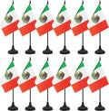 12 Pack Mexico Desk Flag Set, Mexican Table Office Flag, Small Miniature by Unknown